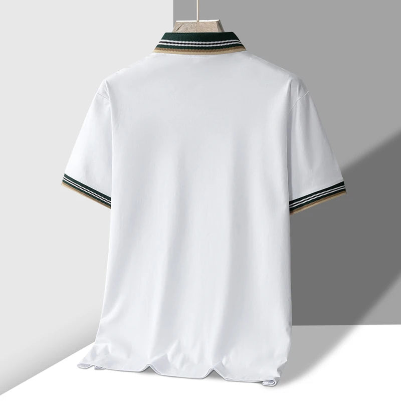 Men's Knit Button-Up Polo Shirt
