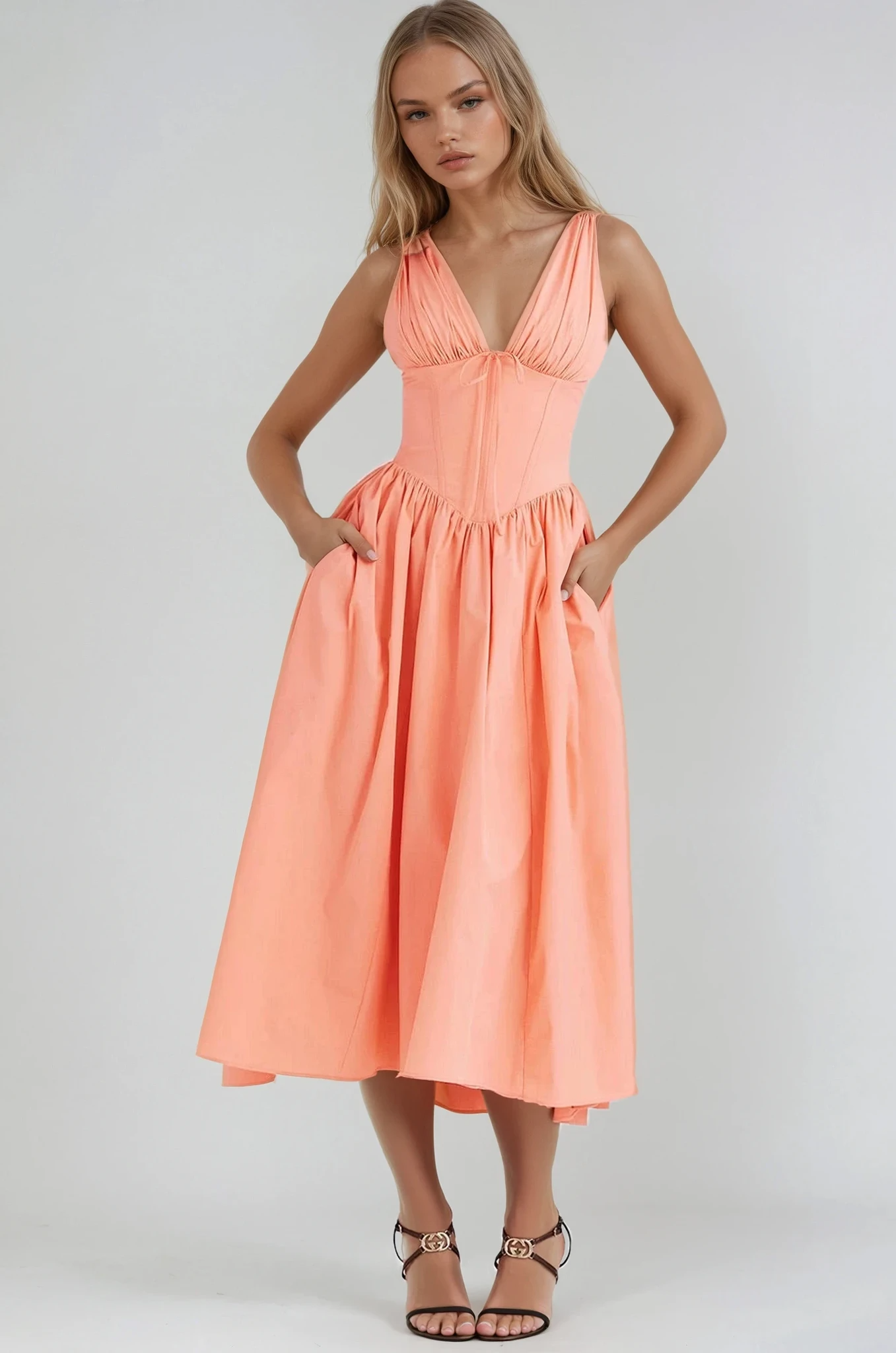 Flowy Midi Dress – Women's Summer Dress